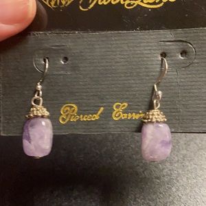 Purple earrings never used